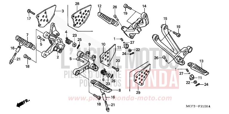 STEP for VTR1000 SP-2 BLACK (NH1E) from 2005